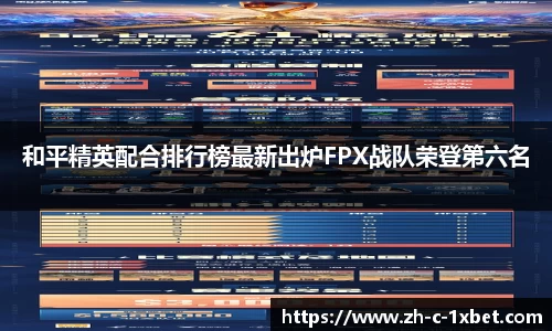 和平精英配合排行榜最新出炉FPX战队荣登第六名